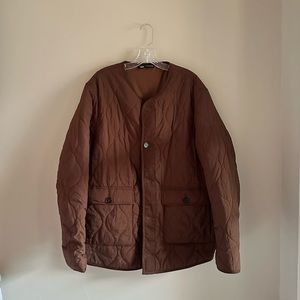Zara Quilted Jacket in Brown